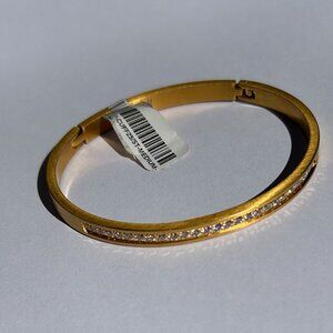 B.Tiff Eternity 25 Bangle Bracelet Gold sz Medium fits 6.5"-7.25"